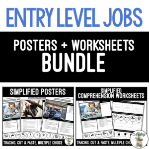 Entry Level Job Posters & Worksheets BUNDLE