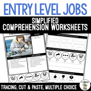 Entry Level Jobs Comprehension Worksheets