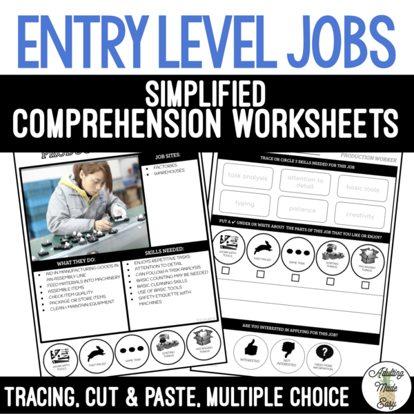 Entry Level Job Posters & Worksheets BUNDLE - Image 3