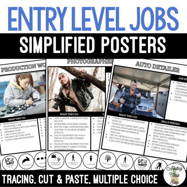 Entry Level Job Posters & Worksheets BUNDLE - Image 4