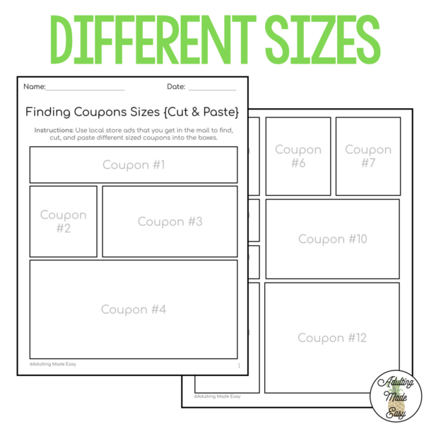 Finding Coupons - Store Ad {Cut & Paste} Worksheets - Image 3