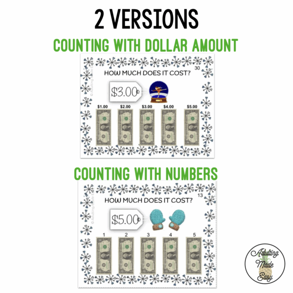 How Much Does It Cost? Holiday Task Cards - Image 2