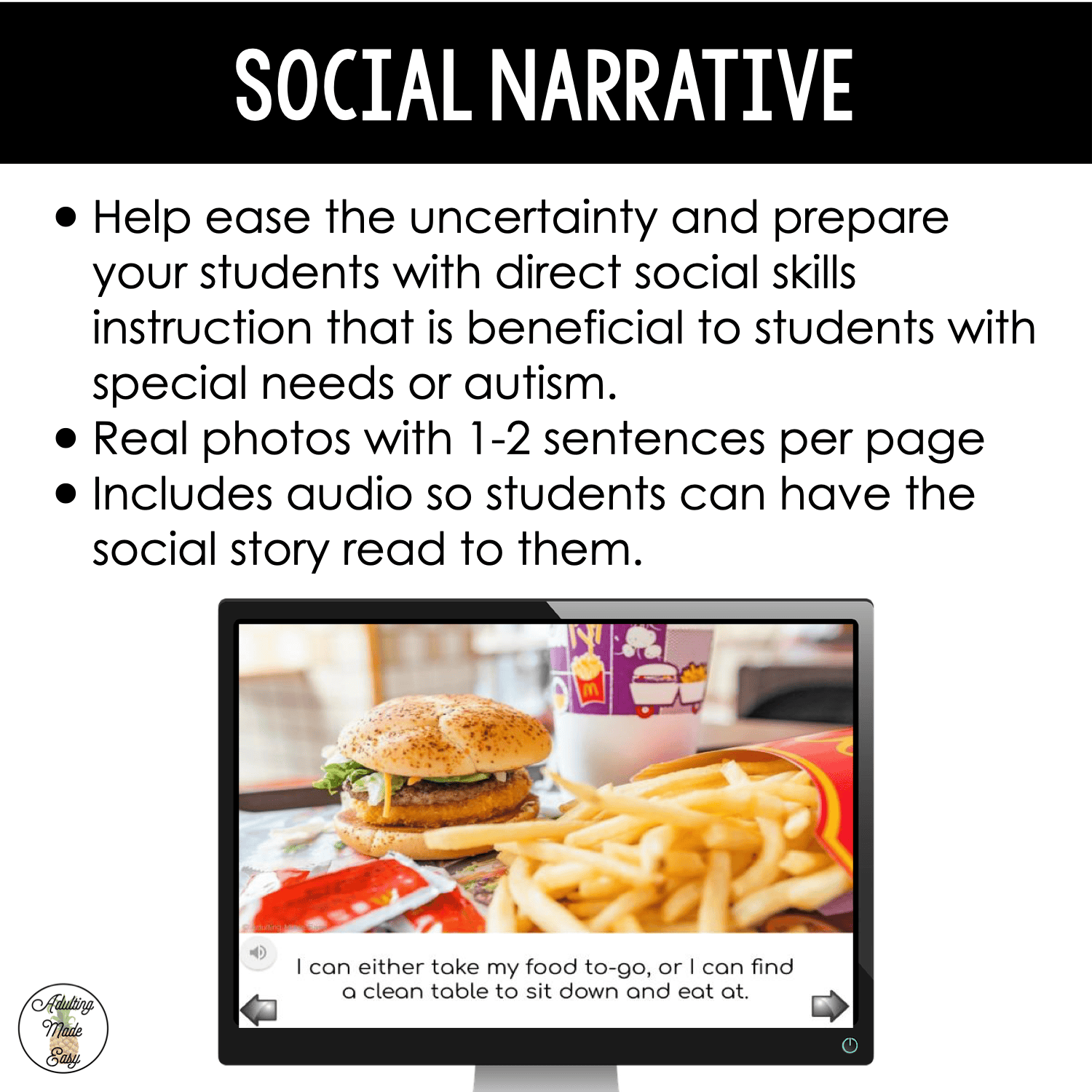 Fast Food Virtual Field Trip Social Narrative & Comprehension Boom Cards SS - Image 3