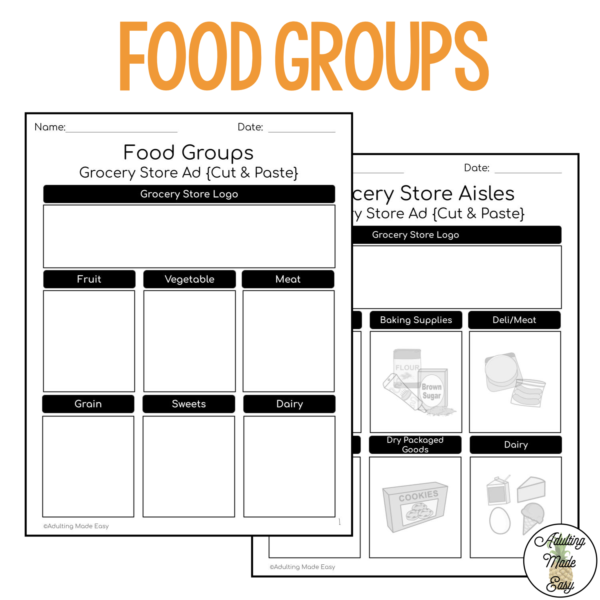 Food Groups & Aisles - Grocery Store Ad {Cut & Paste} Worksheets - Image 3