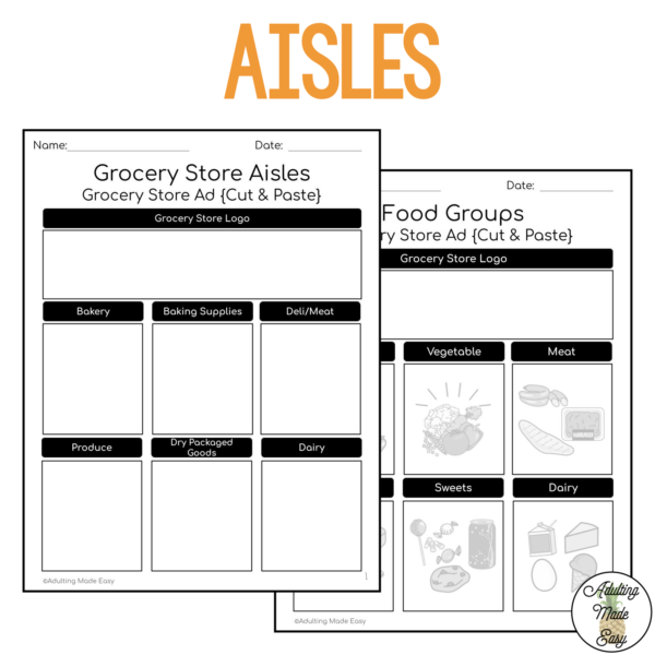 Food Groups & Aisles - Grocery Store Ad {Cut & Paste} Worksheets - Image 4