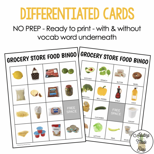 Grocery Store & Food BINGO Game - Image 2
