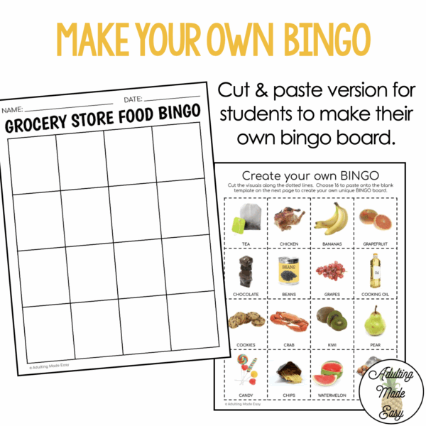 Grocery Store & Food BINGO Game - Image 3