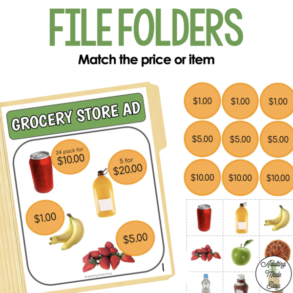 Simple Grocery Store Ads - File Folder Activities - Image 3