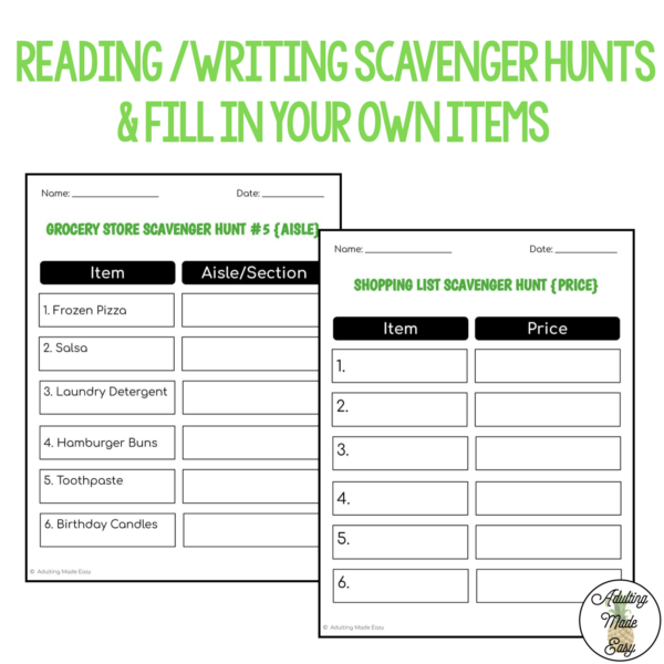 Grocery Store CBI Scavenger Hunt Activities & File Folders - Image 3