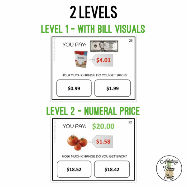 How Much Change Do You Get Back? Field of 2 Task Cards - Image 3