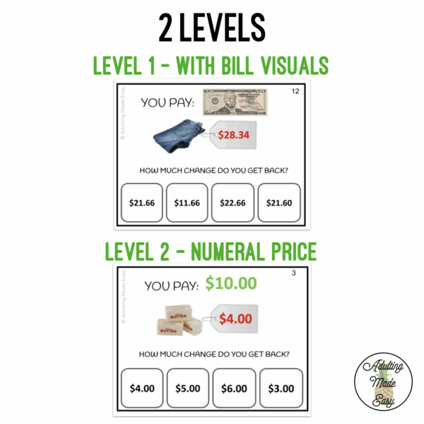 How Much Change Do You Get Back? Field of 4 Task Cards - Image 3