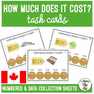 CANADIAN How Much Does It Cost? Task Cards