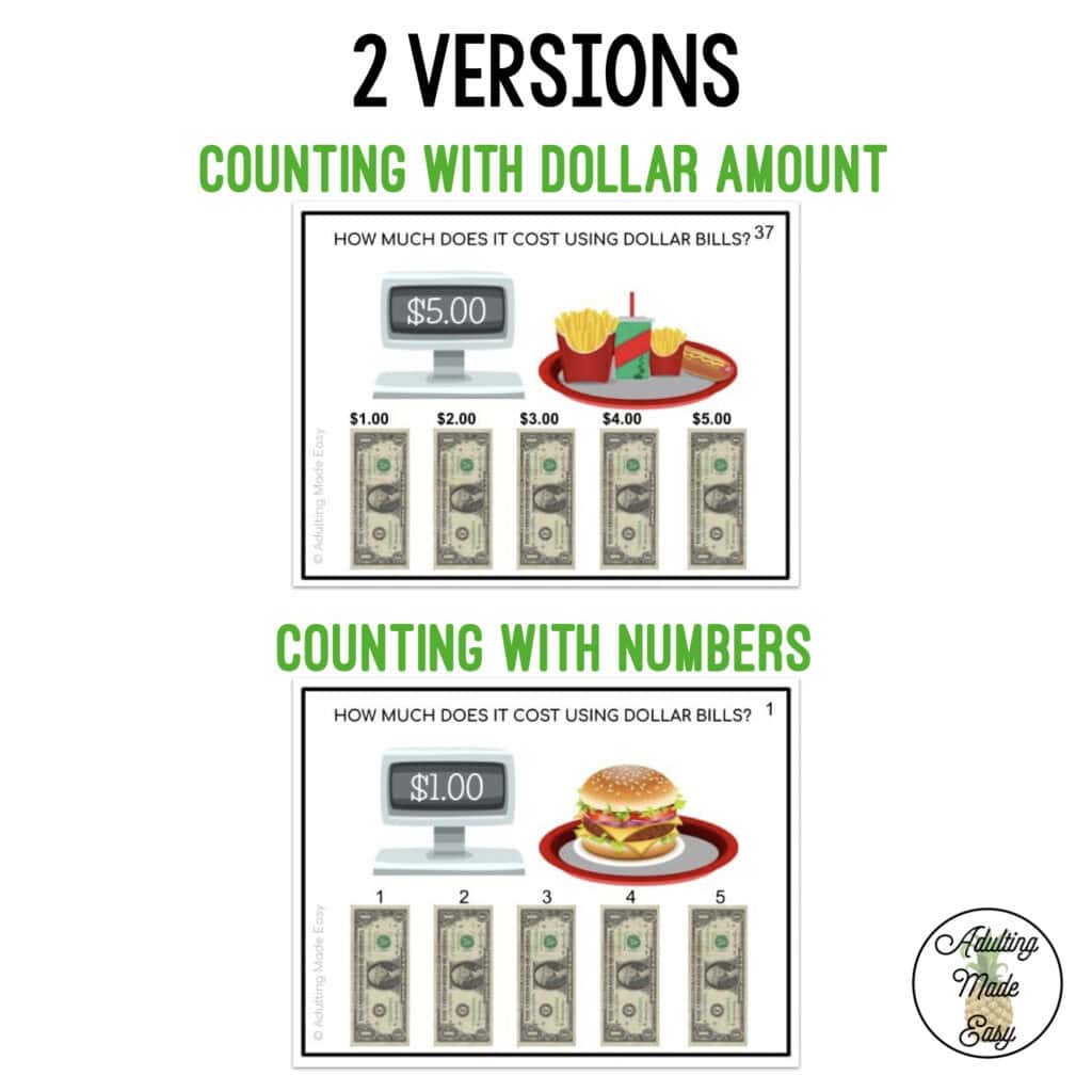 How Much Does It Cost? Fast Food Task Cards