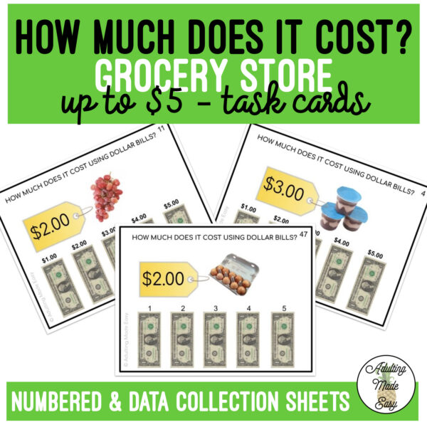 How Much Does It Cost? Grocery Store Task Cards
