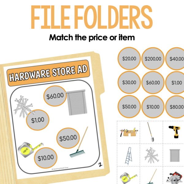 Simple Hardware Store Ads - File Folder Activities - Image 3