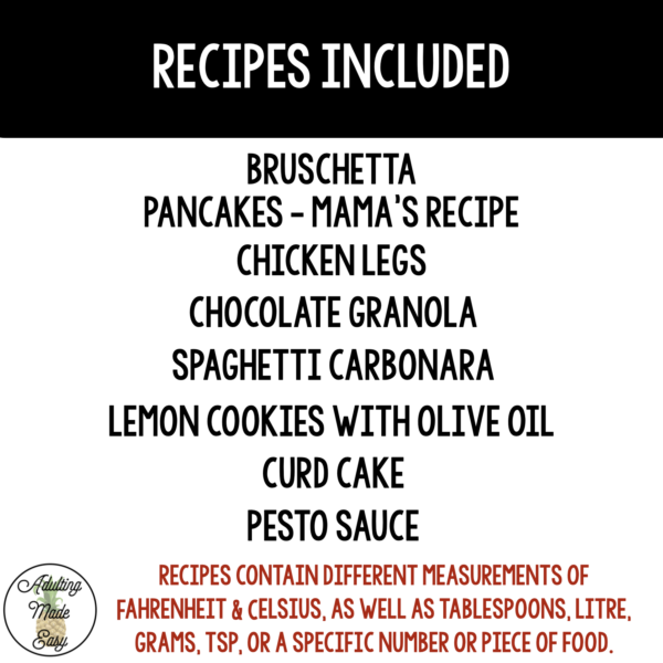 Reading Italian Recipes Worksheets - Image 3