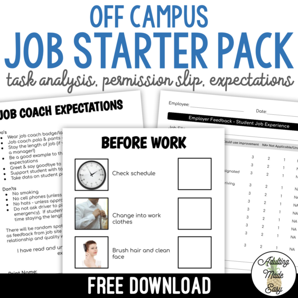 Off Campus Job Packet FREEBIE