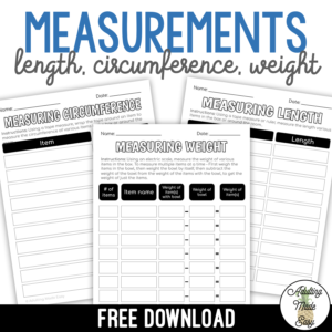 FREE Measurement Worksheets