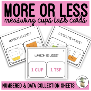 Which is More? Which is Less? Task Cards