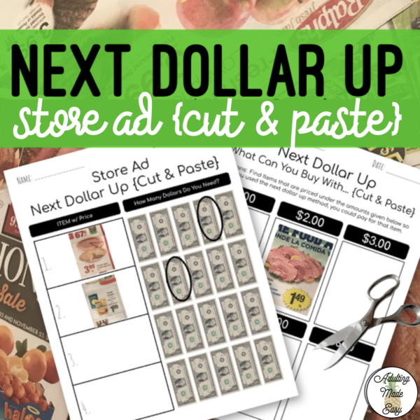 Store Ads Life Skills {Cut & Paste} Activities BUNDLE - Image 12
