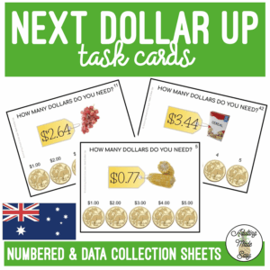 Next Dollar Up {Up to $5} Task Cards AUSTRALIAN
