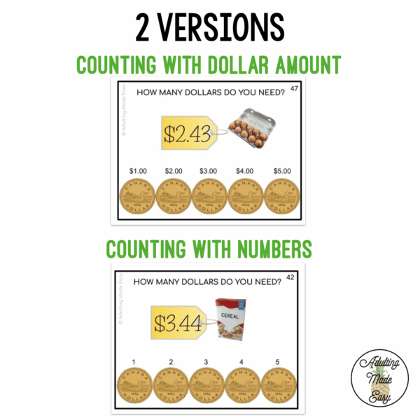 CANADIAN Next Dollar Up {UP TO $5} Task Cards - Image 2