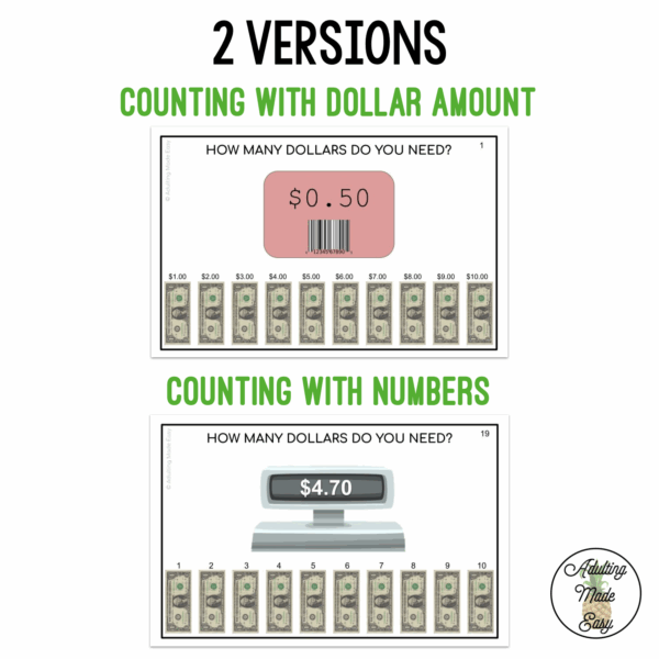Next Dollar Up (up to $10) Large Task Cards - Image 2