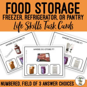 Food Storage Field of 3 Task Cards