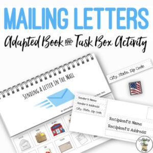 Mailing Letters Adapted Book & Task Box Activity