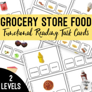 Grocery Store Food Task Cards