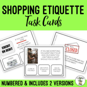 Shopping Etiquette Task Cards