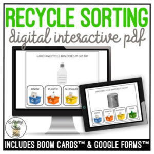 Recycle Sorting Digital Task Cards