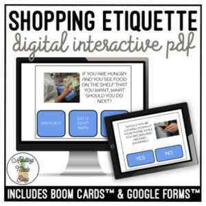 Shopping Etiquette Digital Task Cards