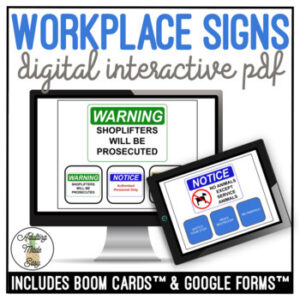 Workplace Signs Digital Task Cards