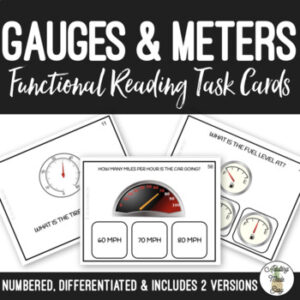 Reading Gauges & Meters Task Cards