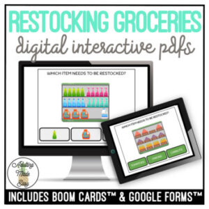 Restocking Groceries Digital Task Cards