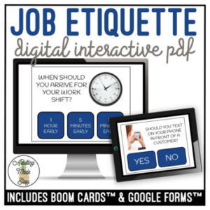 Job Etiquette Digital Task Cards