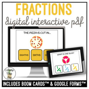 Cutting Food Fractions Digital Task Cards