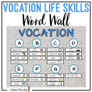 Vocation Life Skills Word Wall