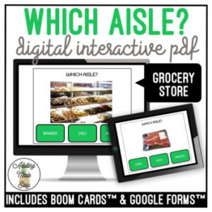 Which Aisle? Grocery Store Digital Task Cards