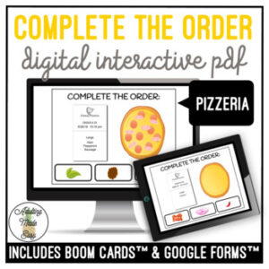 Complete The Order - Pizzeria Digital Task Cards