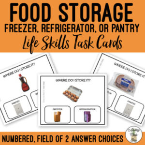 Food Storage Field of 2 Task Cards