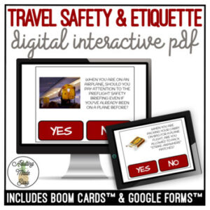 Travel & Safety Etiquette Digital Task Cards
