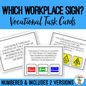 Which Workplace Sign Task Cards