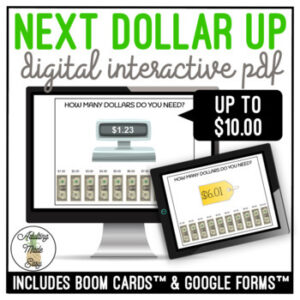 Next Dollar Up How Many Dollars? (up to $10) Digital Task Cards