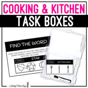 Cooking & Kitchen Task Boxes - Find The Word