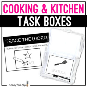 Cooking & Kitchen Task Boxes - Trace the Word