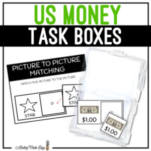 US Money Task Boxes - Picture to Picture Matching (Names & Values)