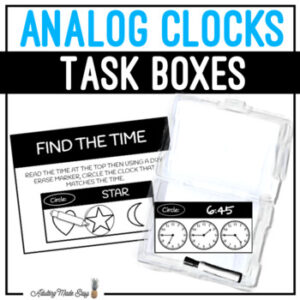 Analog Clocks Task Boxes - Find The Time