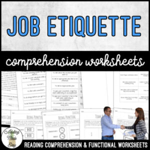 Unit 7 Job Etiquette - Reading Comprehension & Functional Worksheets